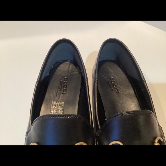 GUCCI BRIXTON LEATHER HORSEBIT LOAFERS WITH BOX - Picture 5 of 13